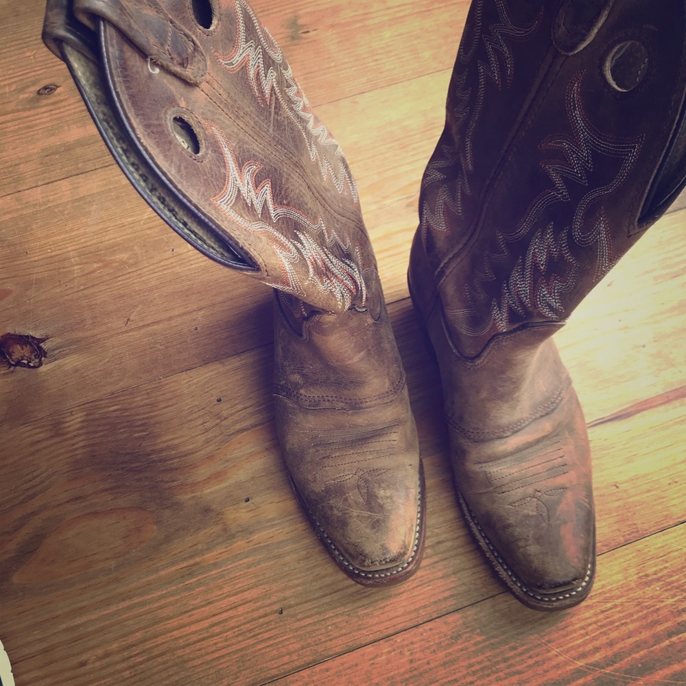 Genuine leather cowgirl boots